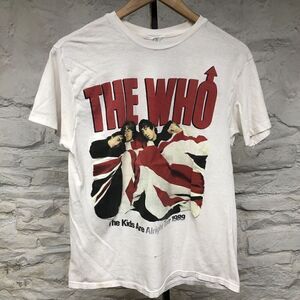 Vintage The Who Kids Are Alright Tour T-Shirt Sz Large 1989 White Single Stitch